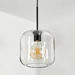 hofstein Suspension - Verre Lauden Clair, 1 lumière
