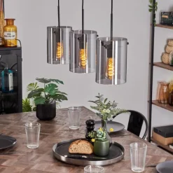 hofstein Suspension - Verre Parane Fumé, 3 lumières