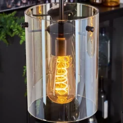 hofstein Suspension - Verre Parane Ambre, 3 lumières