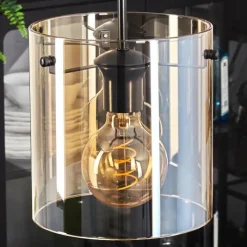 hofstein Suspension - Verre Parane Ambre, 3 lumières