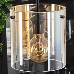 hofstein Suspension - Verre Parane Ambre, Clair, 3 lumières