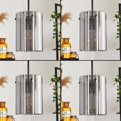 hofstein Suspension - Verre Parane Fumé, 5 lumières