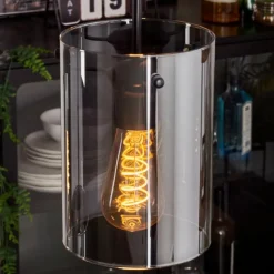 hofstein Suspension - Verre Parane Fumé, 5 lumières