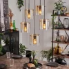 hofstein Suspension - Verre Parane Ambre, Clair, 5 lumières