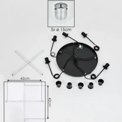 Suspension Verre Fumé-hofstein Suspension - Verre Parane Clair, Fumé, 5 lumières
