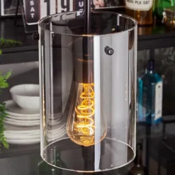 Suspension Verre Fumé-hofstein Suspension - Verre Parane Clair, Fumé, 5 lumières