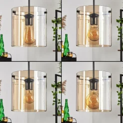 hofstein Suspension - Verre Parane Ambre, 5 lumières