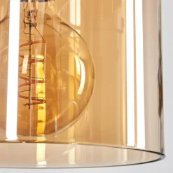 hofstein Suspension - Verre Parane Ambre, 5 lumières