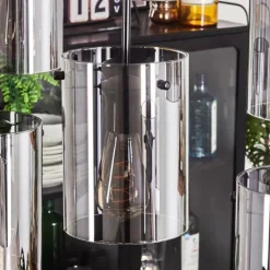 hofstein Suspension - Verre Parane Fumé, 6 lumières