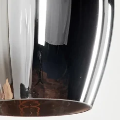 hofstein Suspension - Verre Vevino Chrome, Fumé, 3 lumières