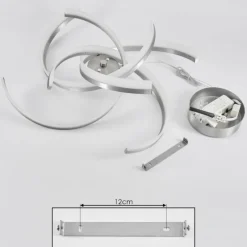 hofstein Suspension Vignats LED Nickel mat, 4 lumières* Éclairage Led