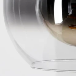 Suspension Verre Fumé-hofstein Suspension Vouhet Brun, Couleur bois, Noir, 5 lumières