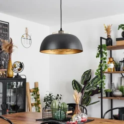 Lampes Dorées-hofstein Suspension Wambez Noir, 1 lumière