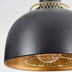 Lampes Dorées-hofstein Suspension Wambez Noir, 3 lumières