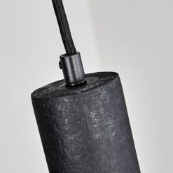 Lampes Vintages & Rétros-hofstein Suspension Wheelwright Nickel mat, Noir, 1 lumière