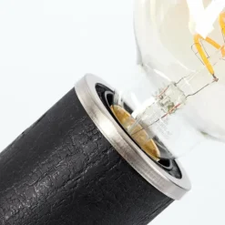 Lampes Vintages & Rétros-hofstein Suspension Wheelwright Nickel mat, Noir, 1 lumière