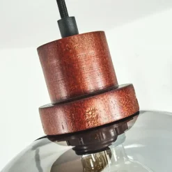 hofstein Suspension Aannestad Bois foncé, Noir, 3 lumières