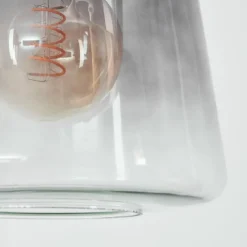 Suspension Verre Fumé-hofstein Suspension Aarburg Argent Oxydé, 3 lumières