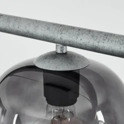 Suspension Verre Fumé-hofstein Suspension Aarburg Argent Oxydé, 3 lumières