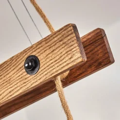 Lampes Industrielles-hofstein Suspension Aarhus Bois foncé, Noir, 4 lumières