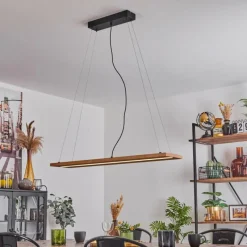 Luminaires Scandinaves-hofstein Suspension Adak LED Noir, 1 lumière