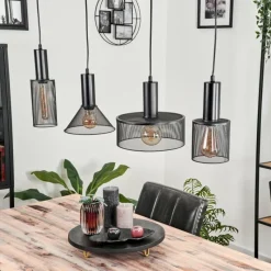 Lampes Vintages & Rétros-hofstein Suspension Adidogome Noir, 1 lumière