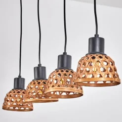 Style Boho-Chic-hofstein Suspension Aeschi Noir, 4 lumières