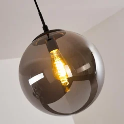 hofstein Suspension Agropoli Fumée, Noir, 1 lumière