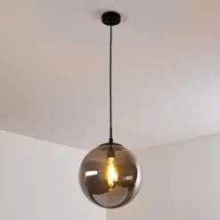 hofstein Suspension Agropoli Fumée, Noir, 1 lumière