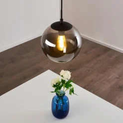 hofstein Suspension Agropoli Fumée, Noir, 1 lumière