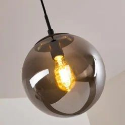 hofstein Suspension Agropoli Fumée, Noir, 1 lumière