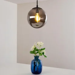 hofstein Suspension Agropoli Fumée, Noir, 1 lumière