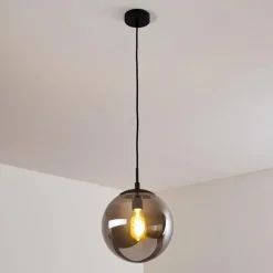 hofstein Suspension Agropoli Fumée, Noir, 1 lumière