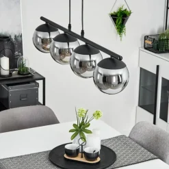 hofstein Suspension Agropoli Noir, 4 lumières