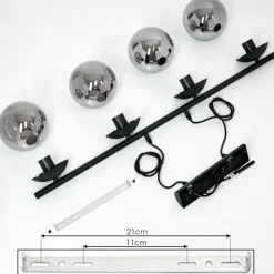 hofstein Suspension Agropoli Noir, 4 lumières