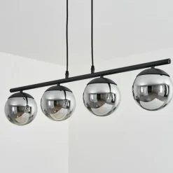 hofstein Suspension Agropoli Noir, 4 lumières