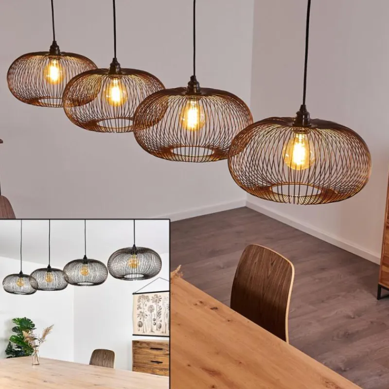 hofstein Suspension Agueda Noir, 4 lumières