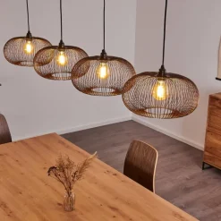 hofstein Suspension Agueda Noir, 4 lumières