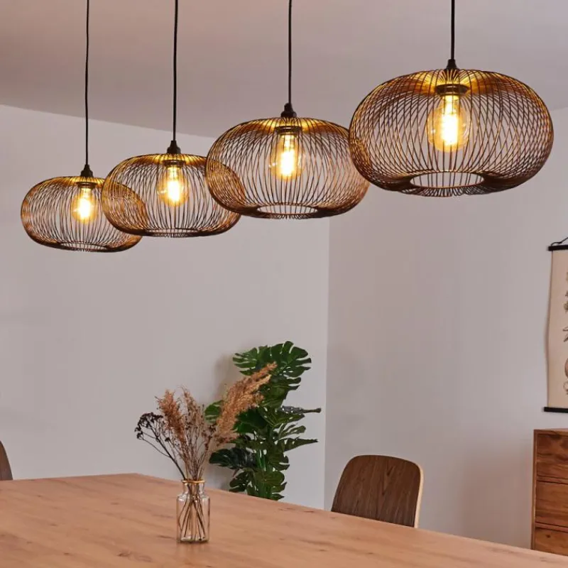 hofstein Suspension Agueda Noir, 4 lumières