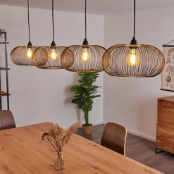 hofstein Suspension Agueda Noir, 4 lumières