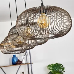 hofstein Suspension Agueda Noir, 4 lumières