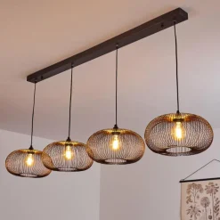 hofstein Suspension Agueda Noir, 4 lumières