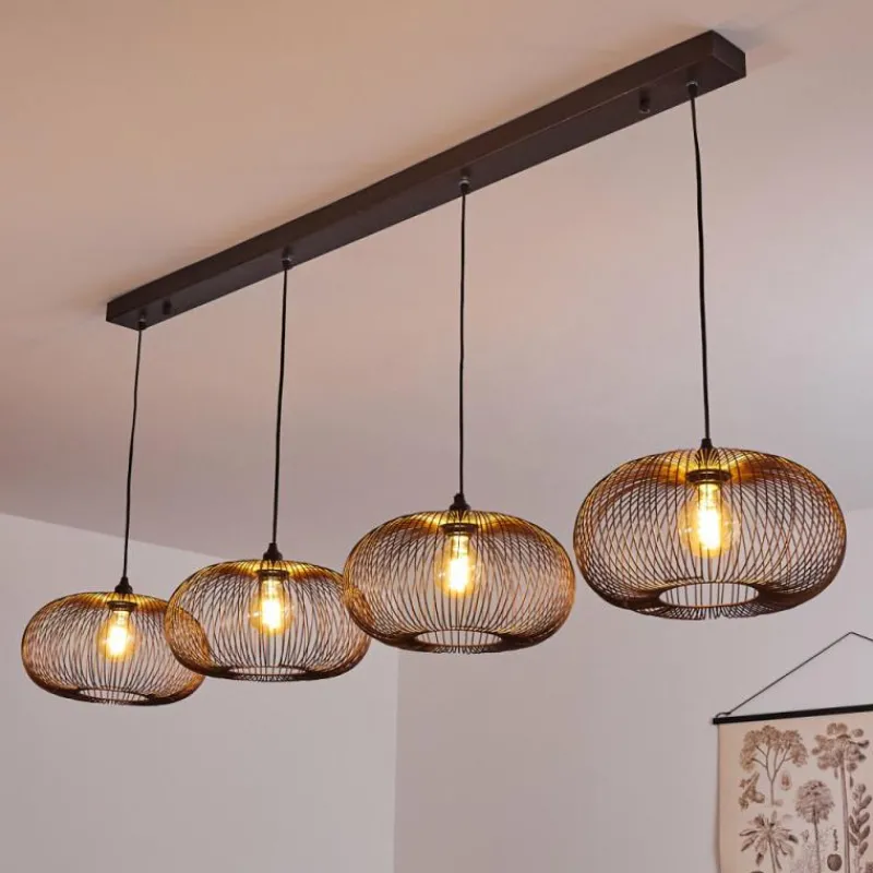 hofstein Suspension Agueda Noir, 4 lumières