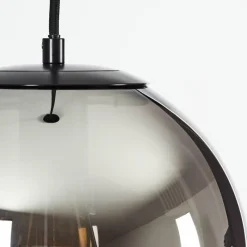 Suspension Verre Fumé-hofstein Suspension Ahanga Noir, 1 lumière