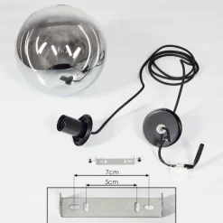 Suspension Verre Fumé-hofstein Suspension Ahanga Noir, 1 lumière