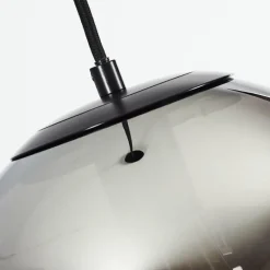 Suspension Verre Fumé-hofstein Suspension Ahanga Noir, 1 lumière