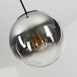 Suspension Verre Fumé-hofstein Suspension Ahanga Noir, 1 lumière