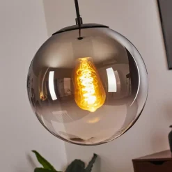 Suspension Verre Fumé-hofstein Suspension Ahanga Noir, 1 lumière