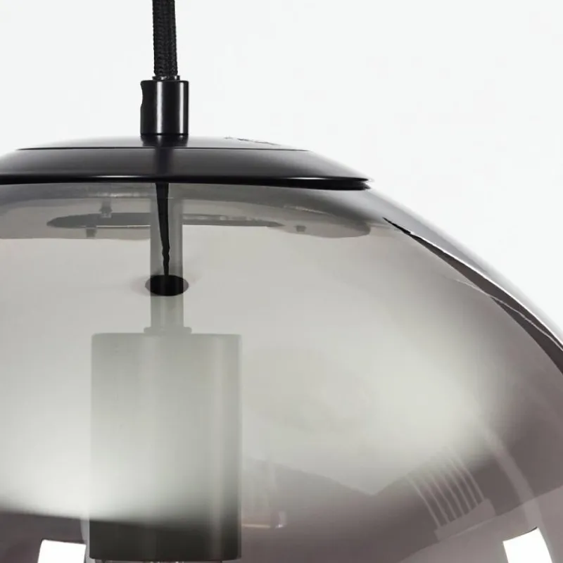 Suspension Verre Fumé-hofstein Suspension Ahanga Noir, 1 lumière