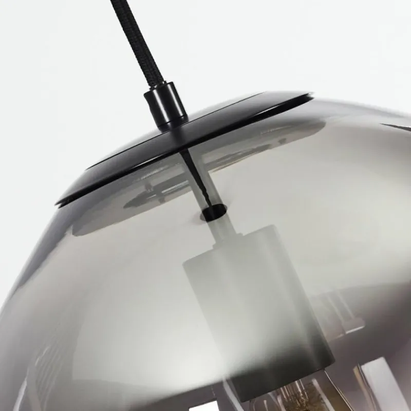 Suspension Verre Fumé-hofstein Suspension Ahanga Noir, 1 lumière